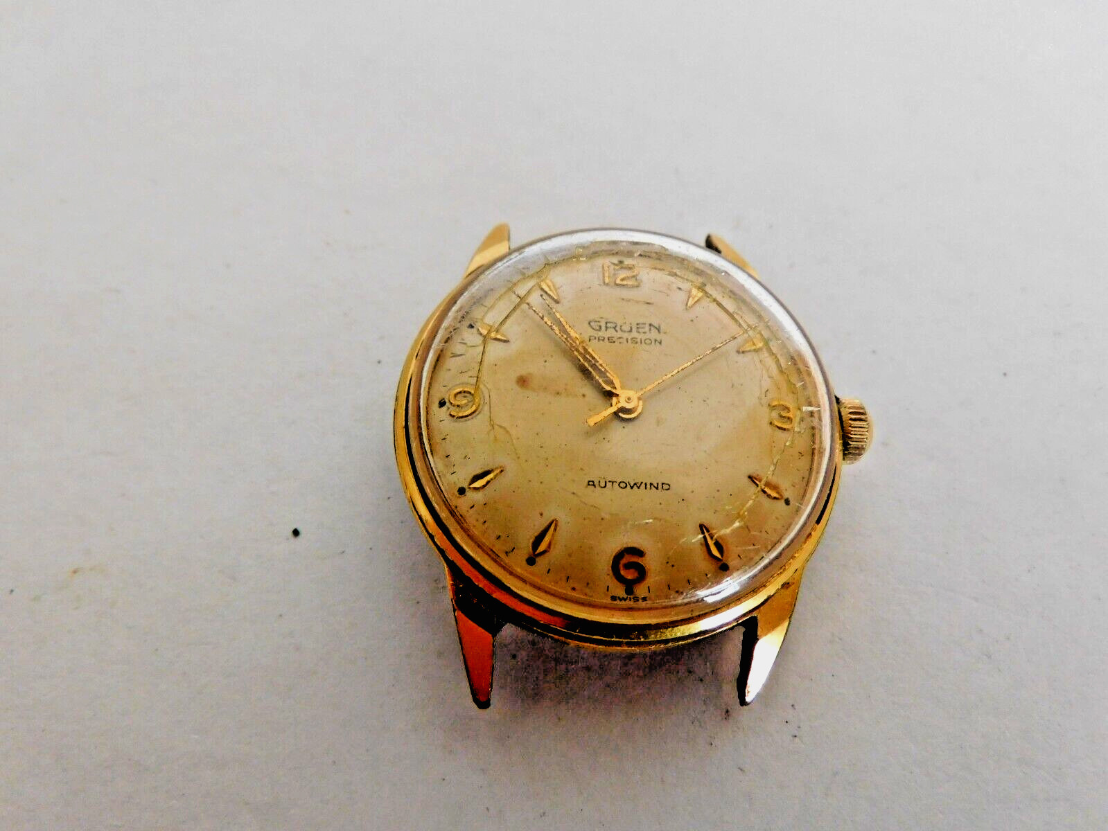 Gruen 580 SS 17 Jewels Auto Winding Running.