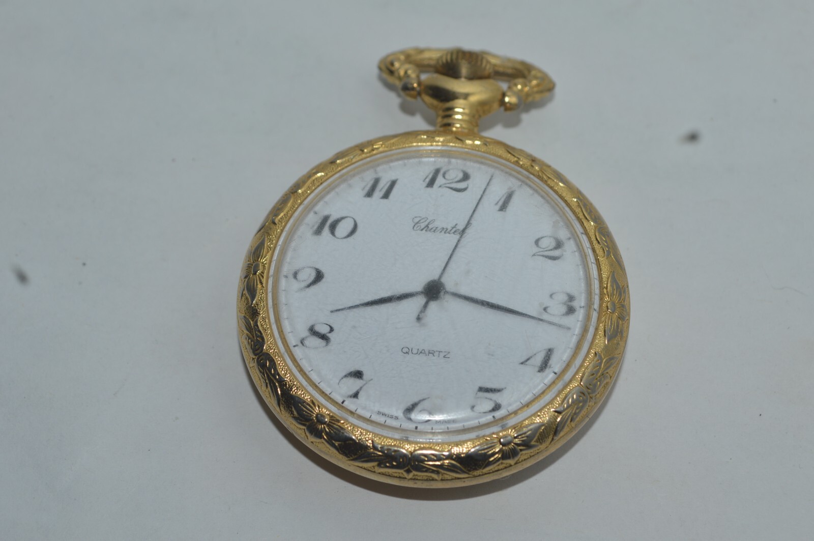 CHANTEL Pocket Hunters Watch Quartz Swiss Made 48mm Sold As-Is For Parts Only
