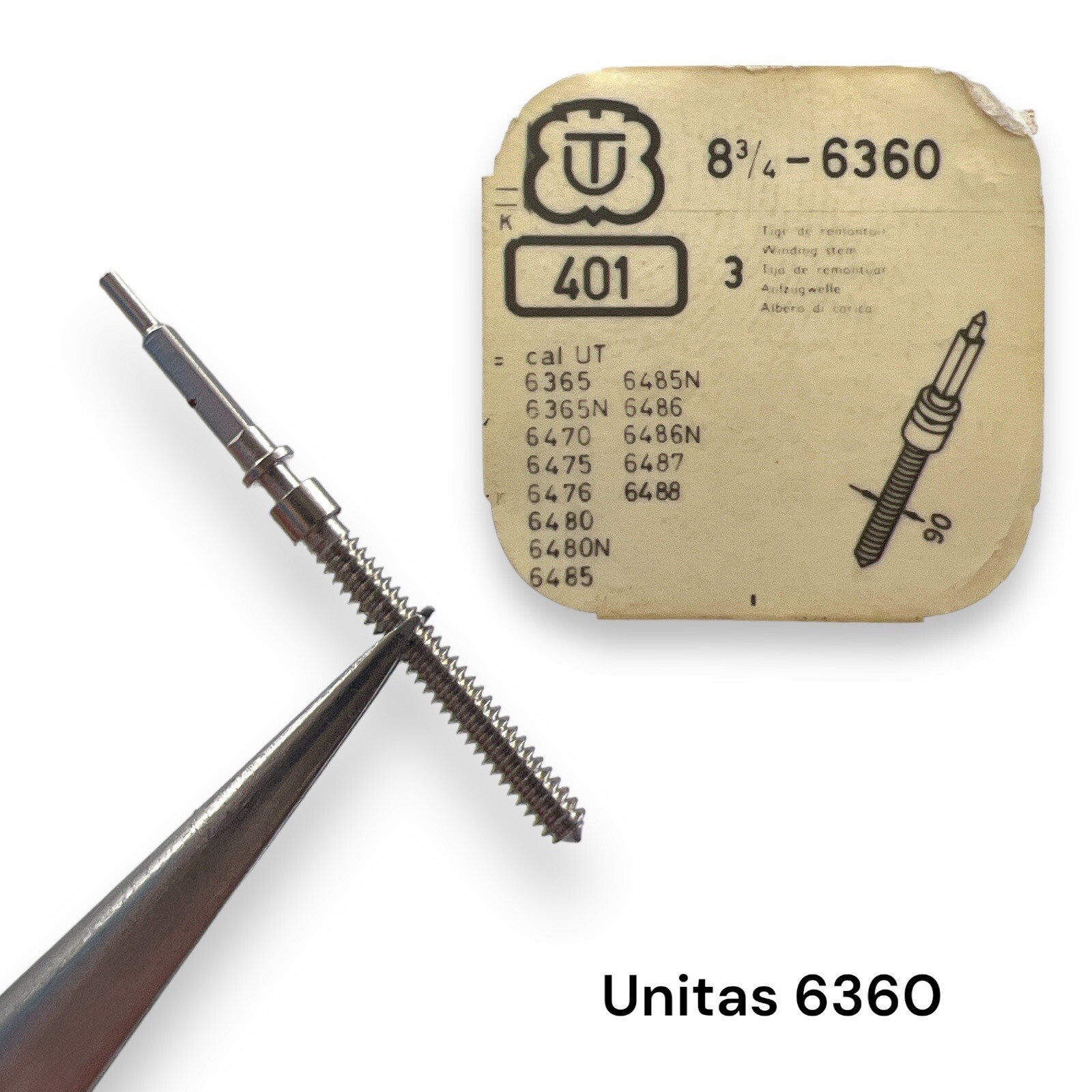 Unitas UT 6360 WINDING STEM Watch Material Part EBAUCHES No. 401