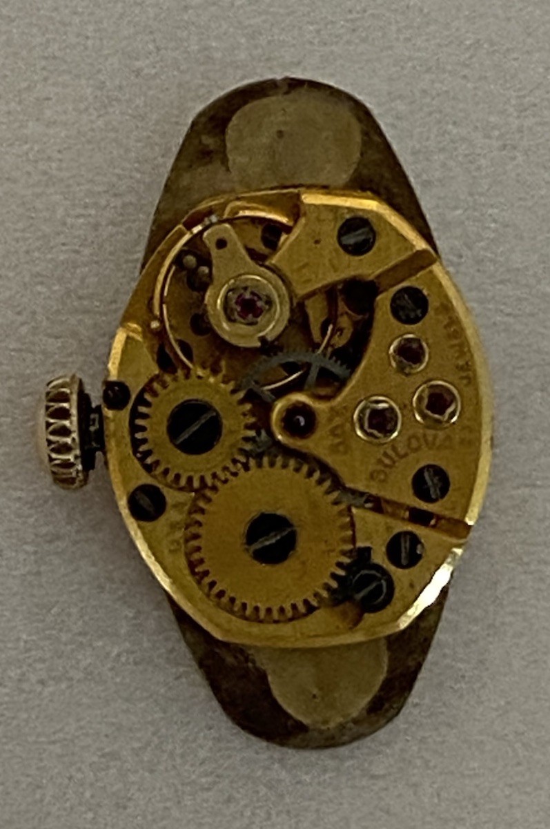 Bulova 5 AZ 23 Jewels Watch Movement Face With Dial Hands Runs