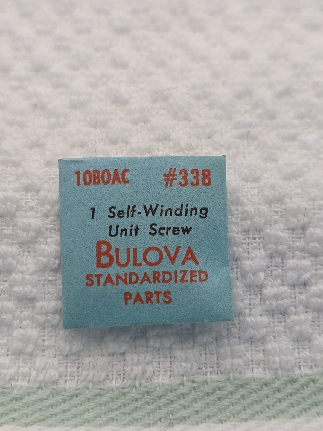 Bulova 1 Self Winding Unit Screw 10BOAC #338 NOS