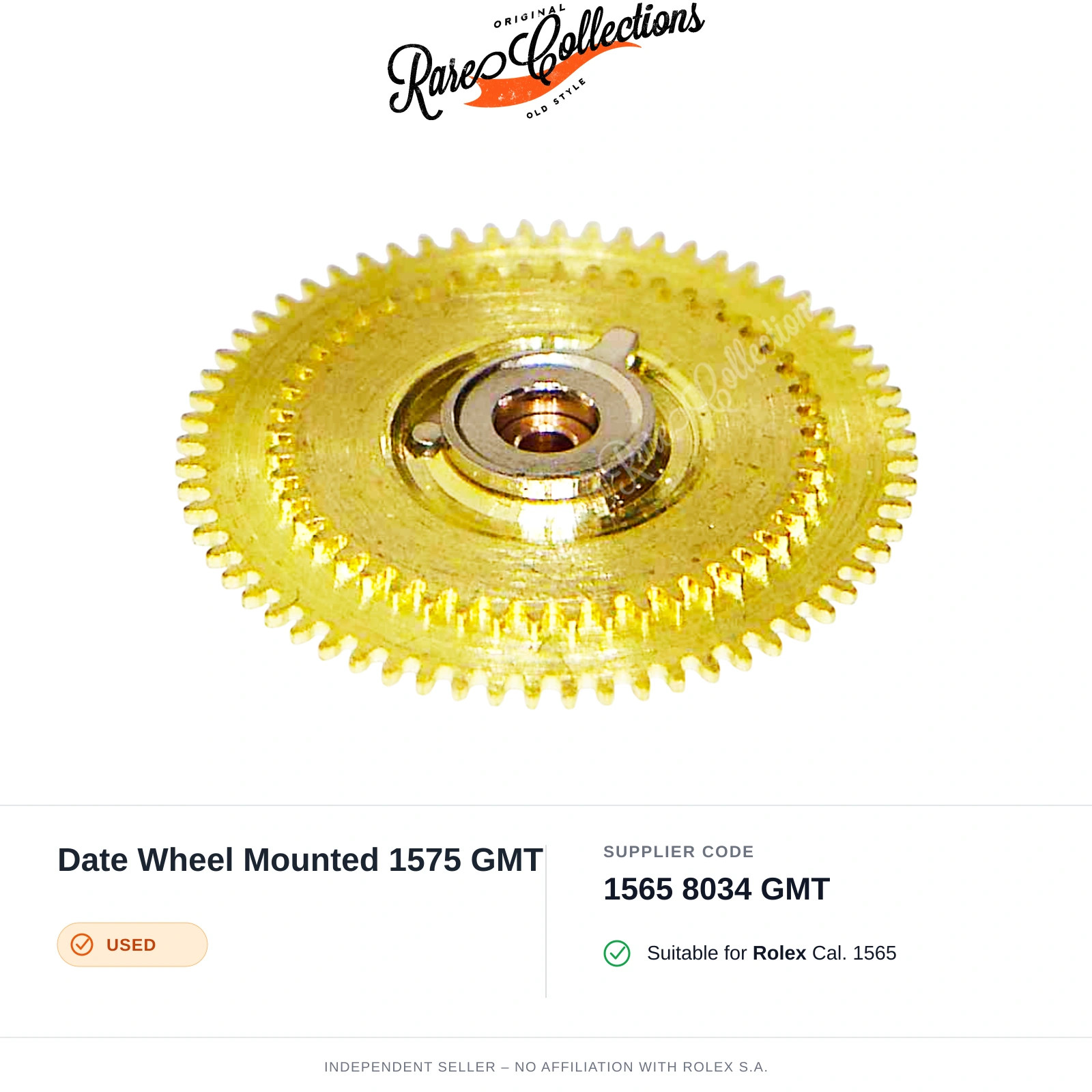 Date Wheel Mounted 1575 GMT for Rolex (cod. 1565 8034 GMT) — Used Good Condition
