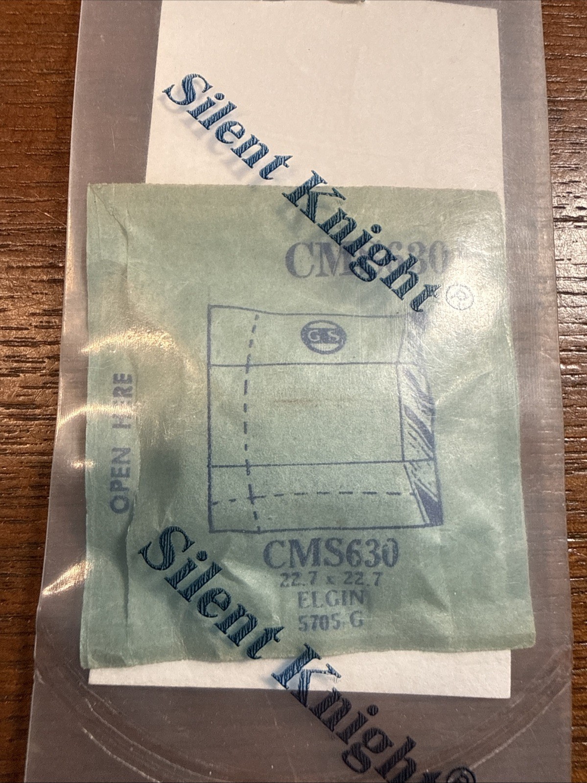 GS CMS630 Watch Crystal Fit Elgin 5705-G – 22.7 x 22.7 mm – Replacement / Repair