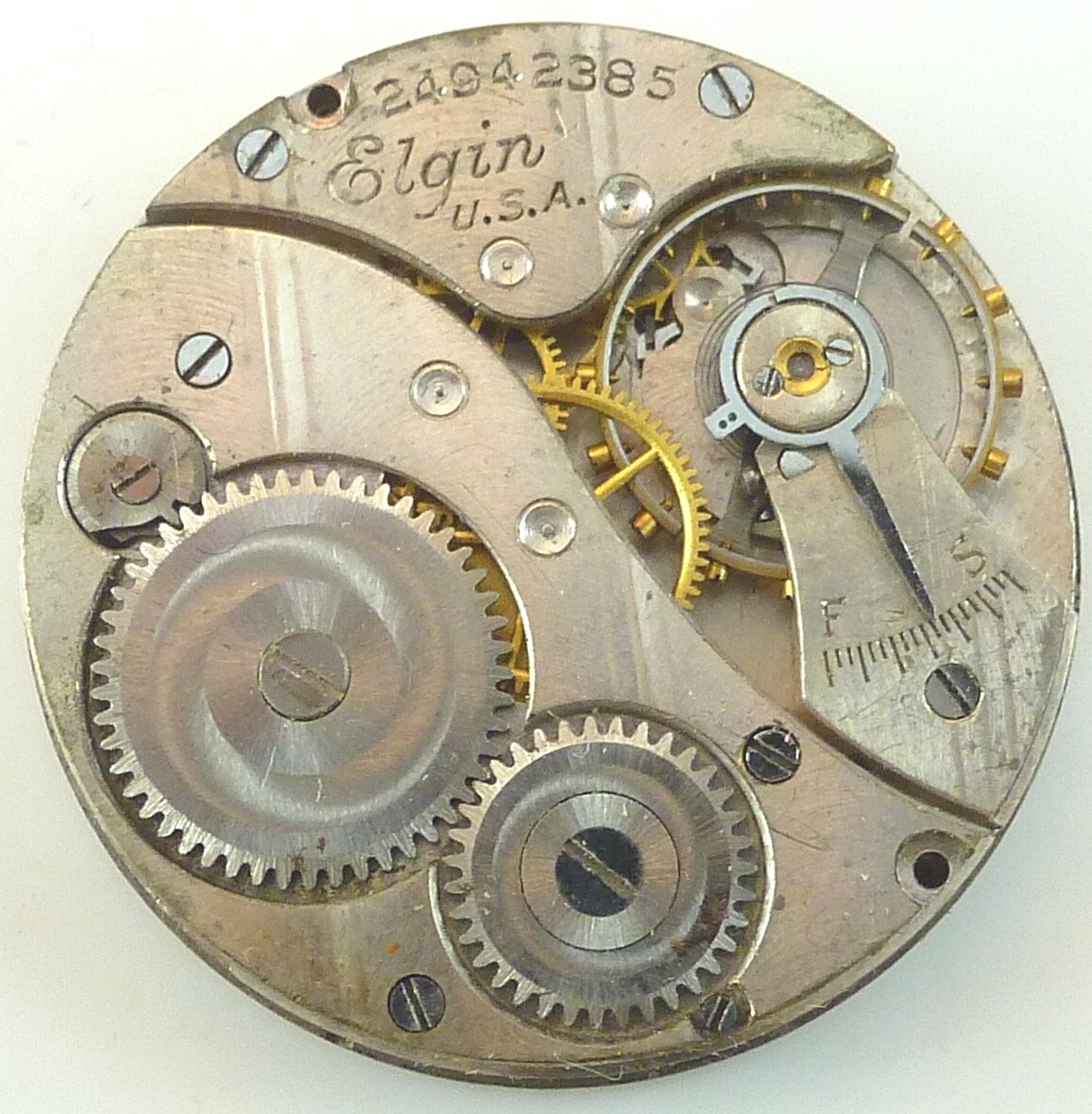 Elgin 431 Pocket Watch Movement – Parts / Repair