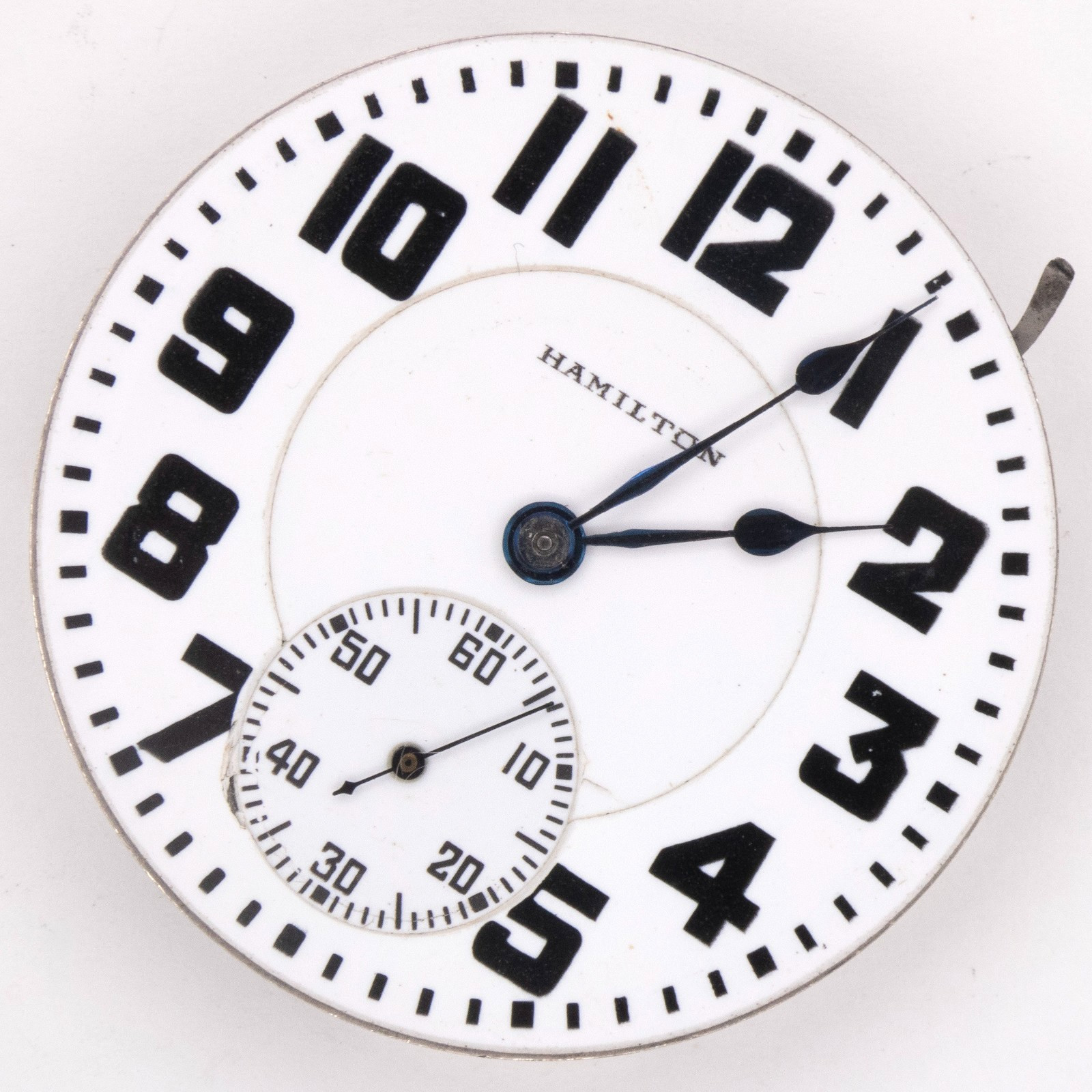 Hamilton Railroad Grade 992 16-Size Antique Pocket Watch Movement, Keeps Time