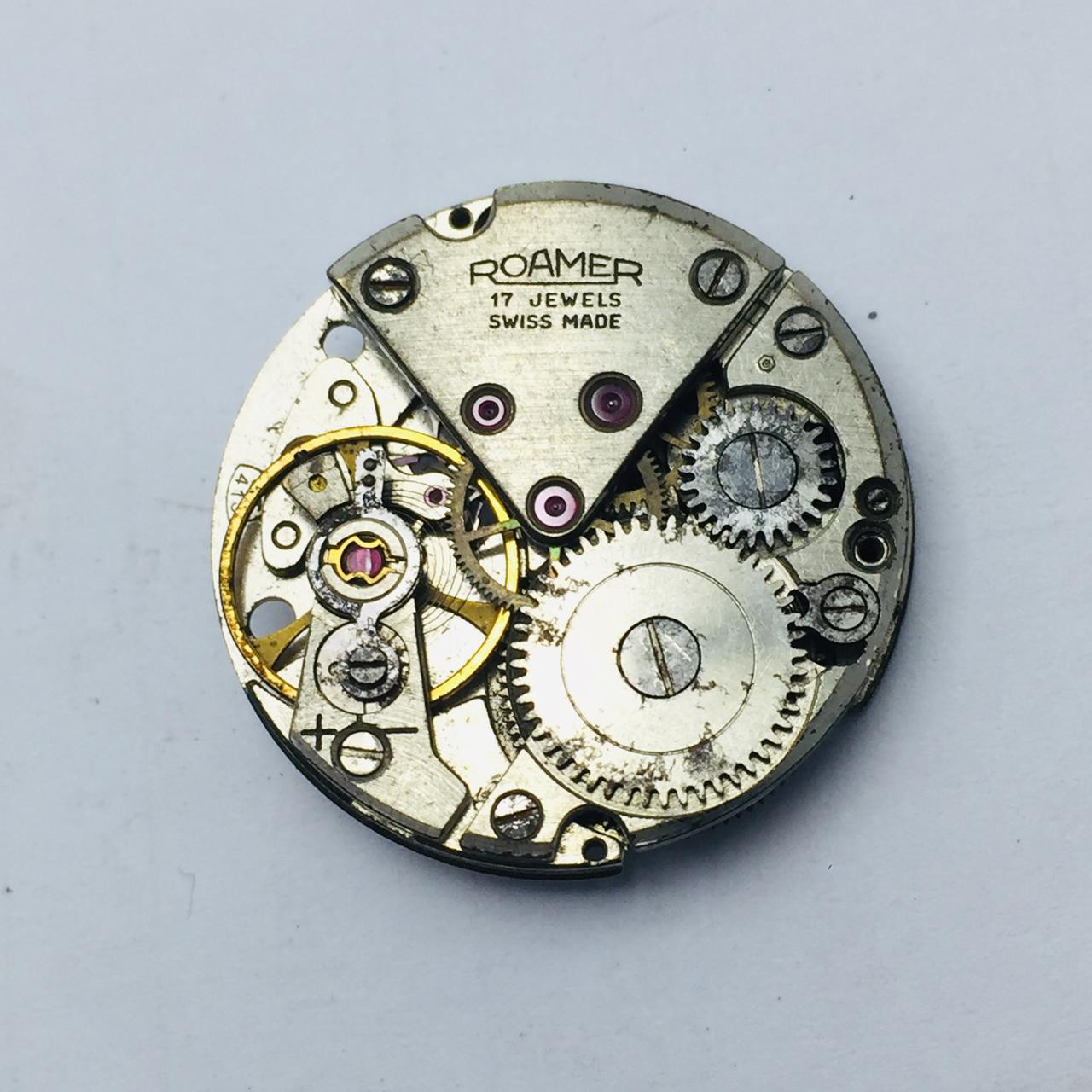 Roamer MST-413 Manual Winding Not Working Movement For Parts NQS165AMD1