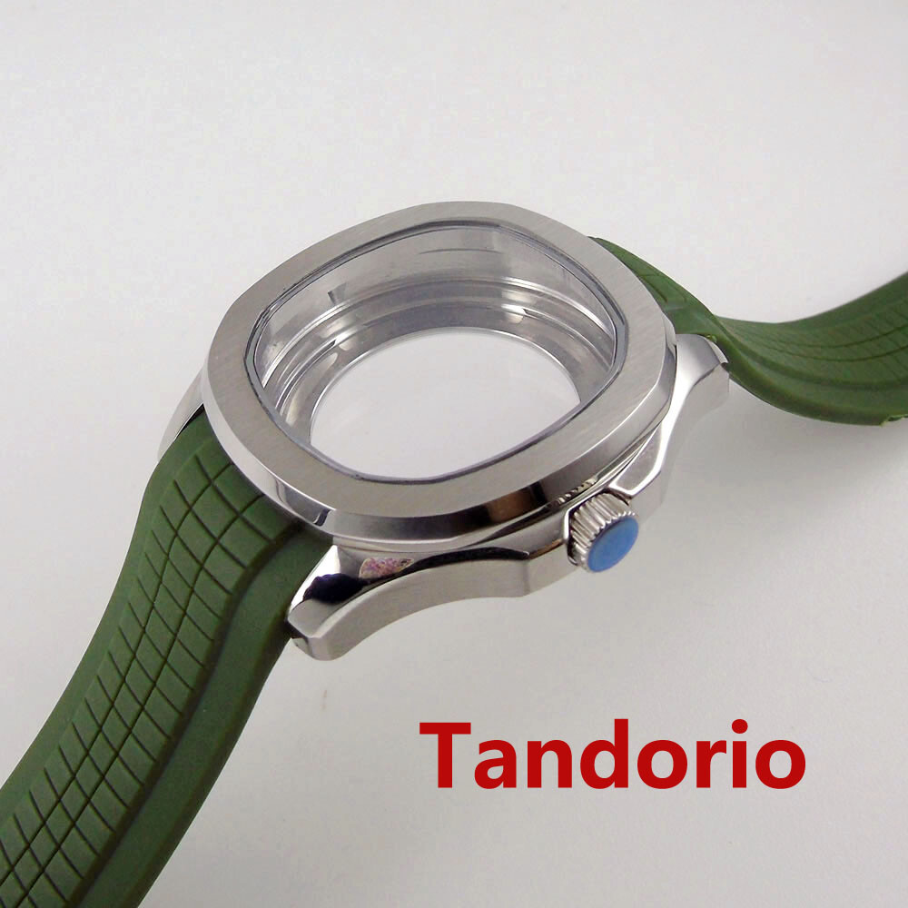 40mm Square Watch Case fit NH34 NH35A NH36 30MM Dial Glass Back Luminous