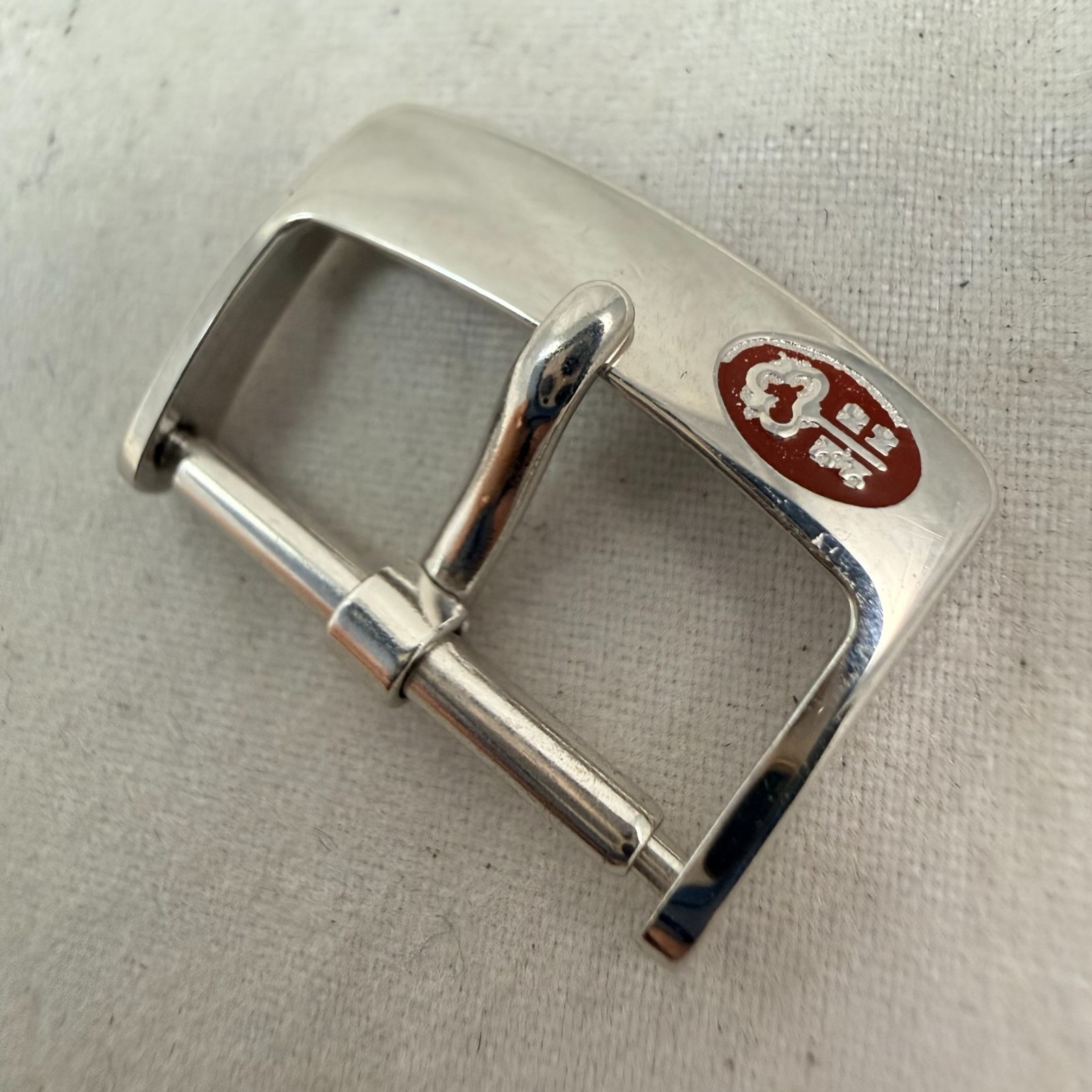 GENUINE CORUM 18K WHITE GOLD WATCH BUCKLE 18MM # 829