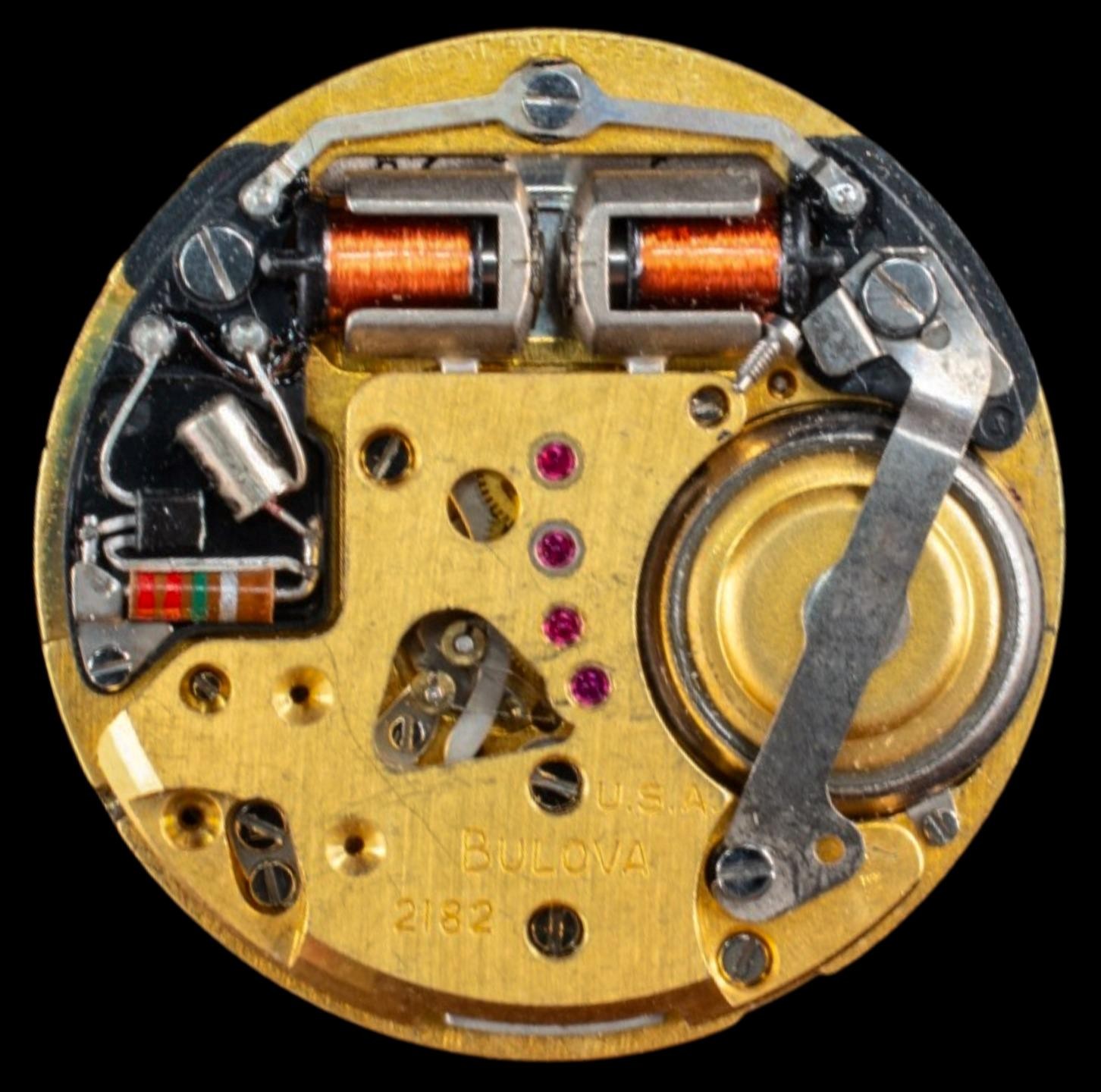 ACCUTRON Bulova Cal 2182 Silver Dial Gold Markers