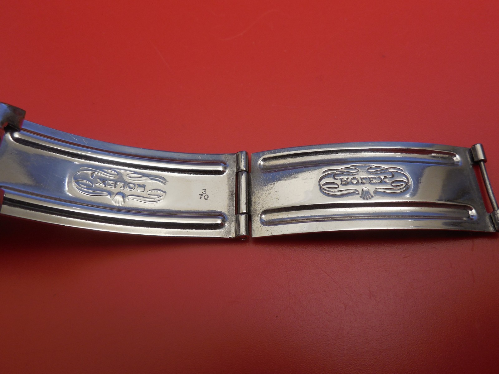 ROLEX SOLID STEEL 7206 20MM OYSTER BAND BRACELET DEPLOYMENT CLASP BUCKLE YR 1970