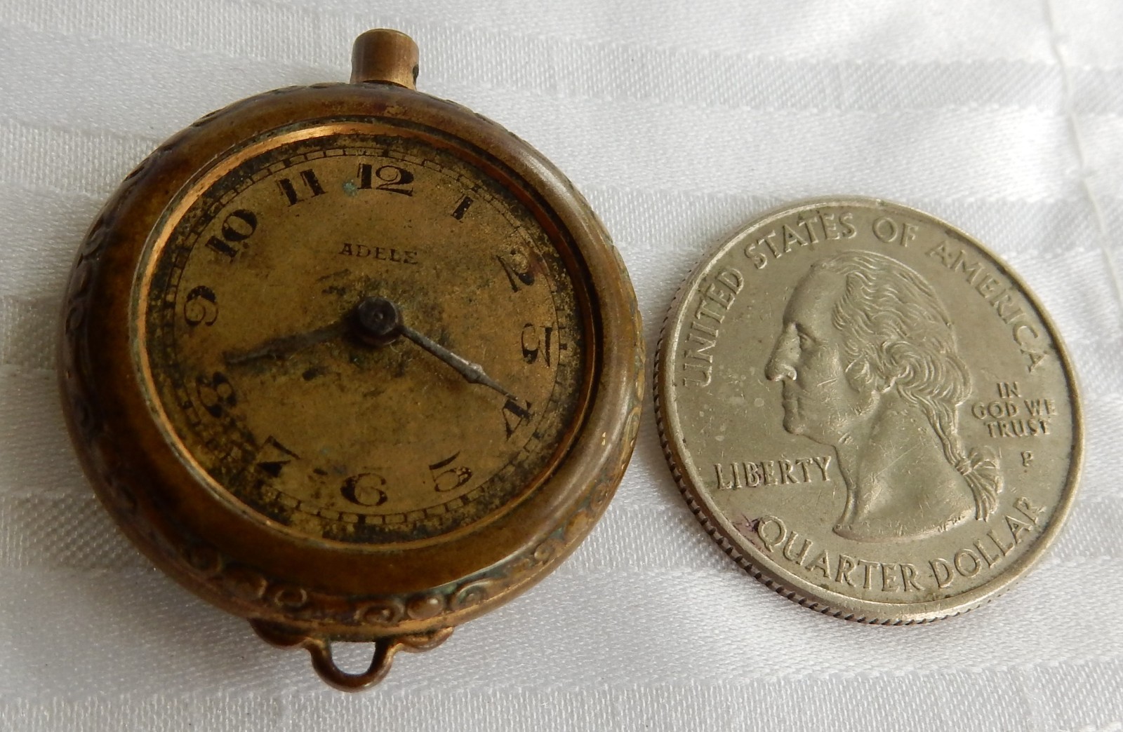 Vintage Swiss Flambeau Watch Co. Adele Ladies Pendant Pocket Watch for Parts