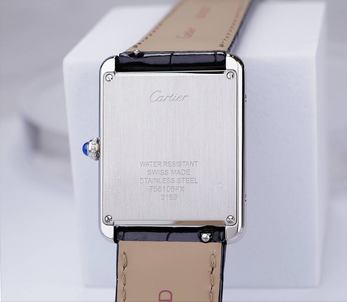 Cartier Watch Must Tank Solo Silver Roman index Quartz LM 27mm Men’s