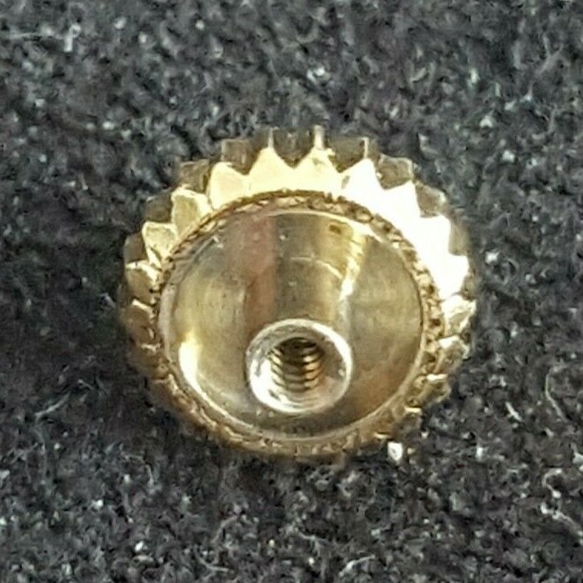 Longines Gold Plated Crown With Blue Cabochon Stone, Part Number 12-78