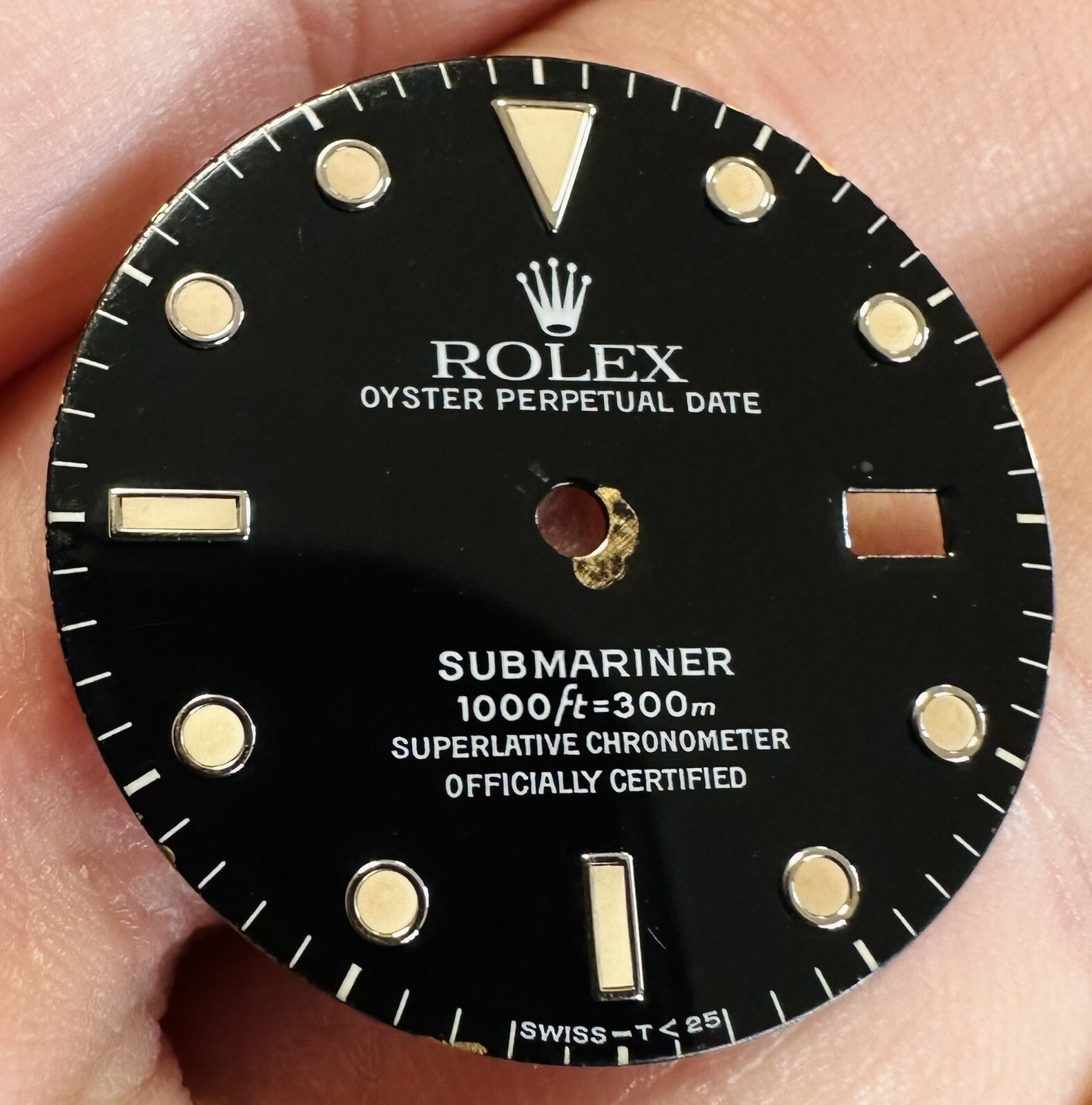 Rolex Black Dial Trit For Submariner Date Model Ref 16610 16800 168000