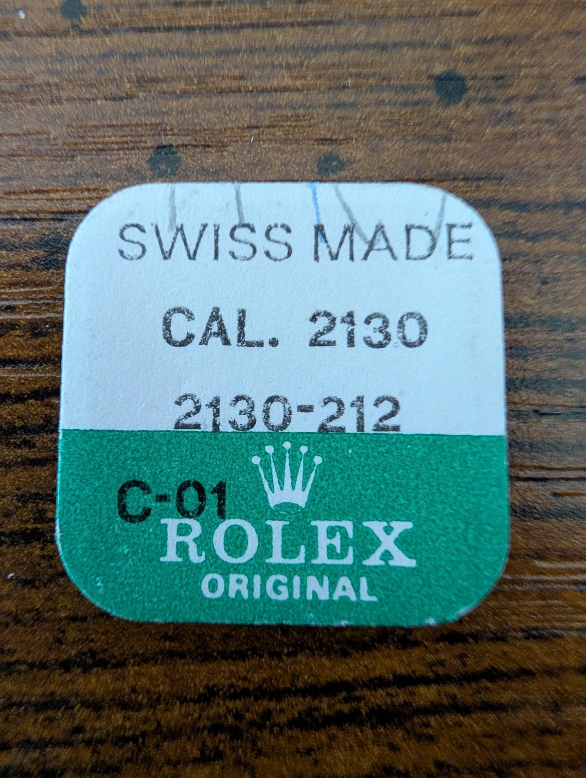 ROLEX- CORE FOR INTERMEDIATE CROWN WHEEL – FACTORY SEALED-CAL 2130 PART 2130-212