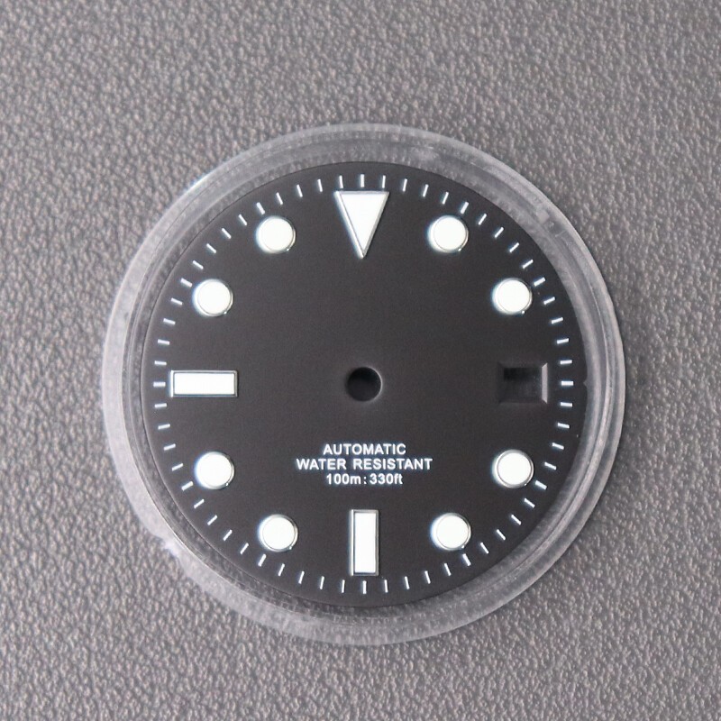 28.5mm Diver Watch Dial Blue Green Lume For NH35 ETA2824 8215 2836 Movement