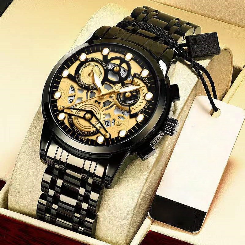 New Waterproof Men’s Watch Stainless Steel Quartz Luminous Classic Watches