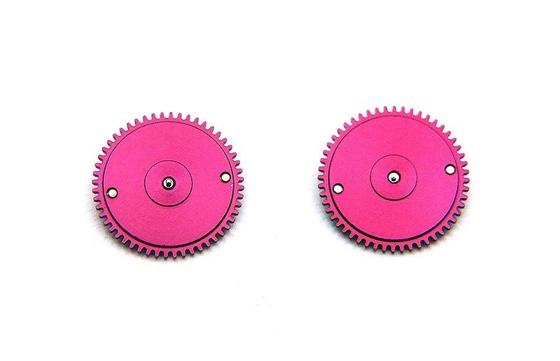 Genuine Rolex 7912 Magenta Reversing Wheel Set (2pcs) • Fits 1520 1530 1560 1570