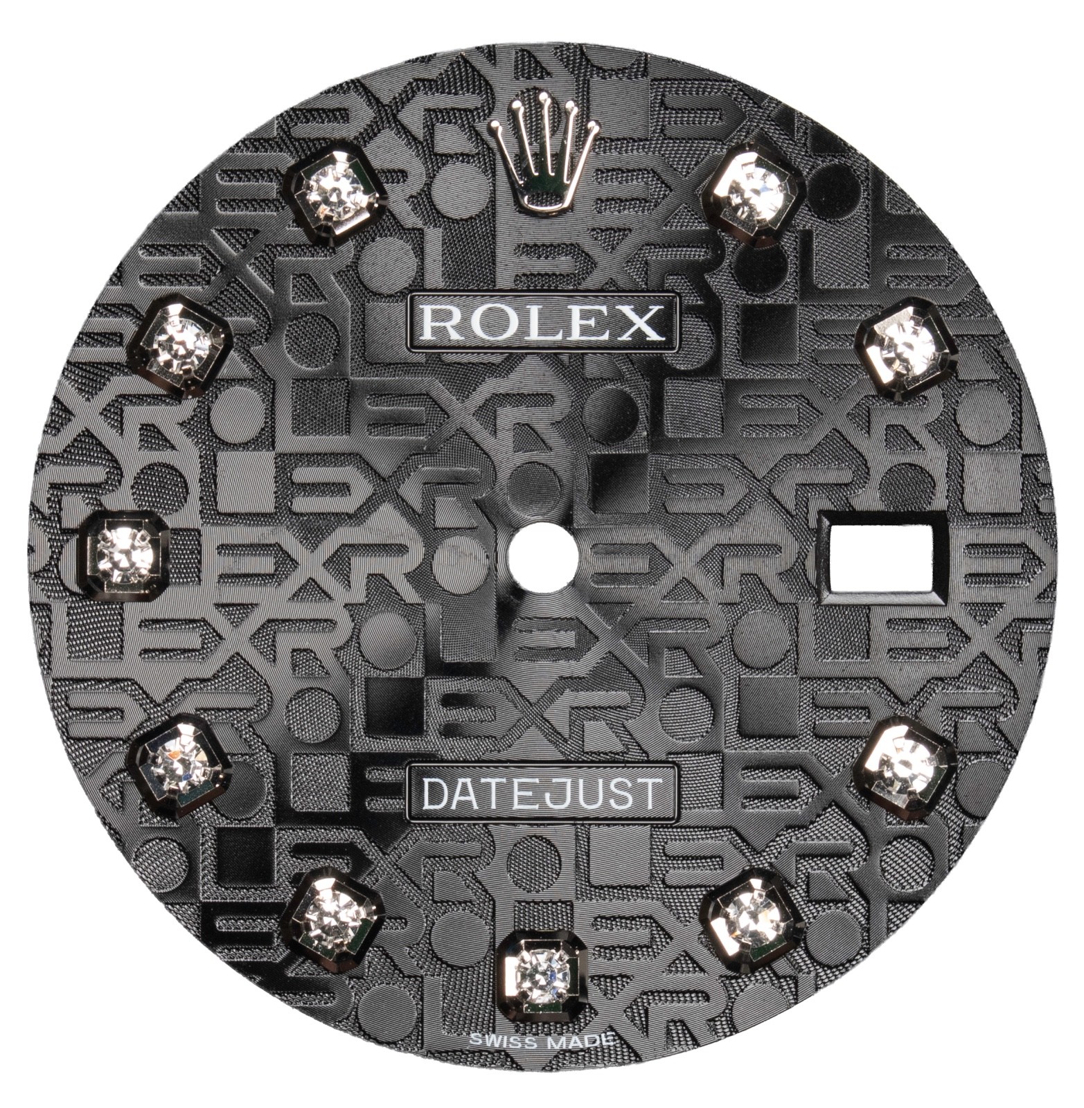 Rolex Datejust Black Dial with factory set diamonds 116234 – Anniversary Dial