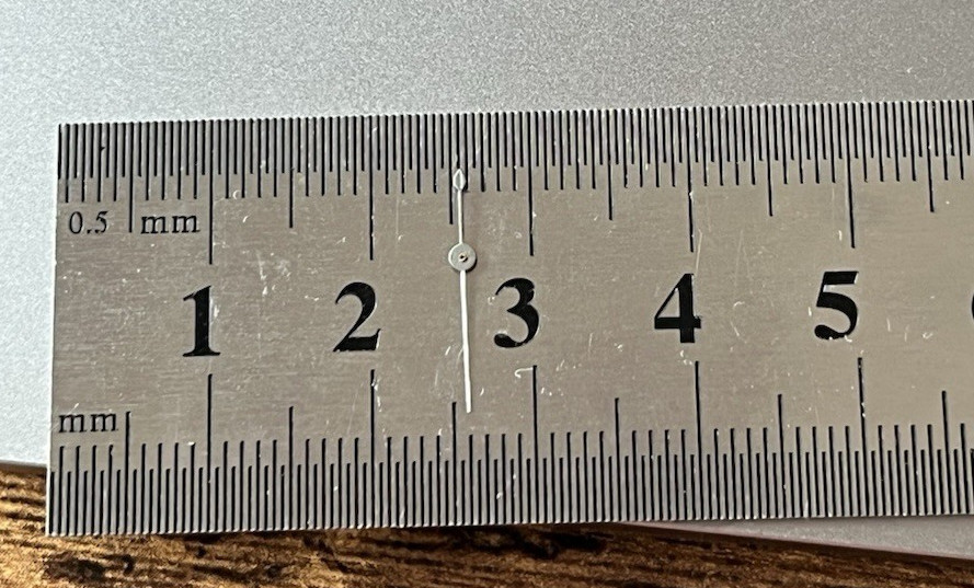 Waltham Watch Second Hand Silver / White 10 mm Total Length 15 mm