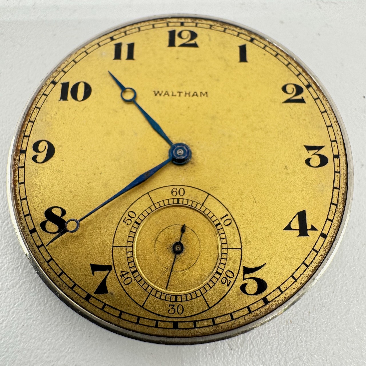 Antique 14S Waltham Colonial A Pocket Watch Movement Riverside A USA Gold Dial