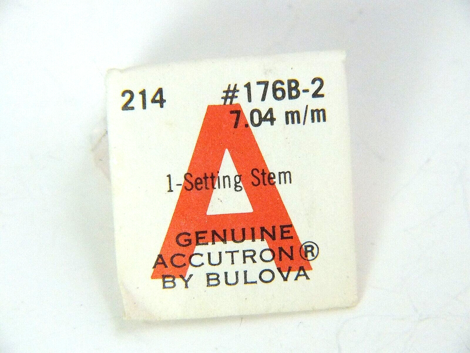 NOS Bulova ACCUTRON *SETTING STEM* #176B-2 for Model 214 – Sealed!