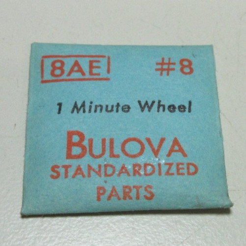 BULOVA MINUTE WHEEL 8AE #8 WATCHMAKER REPLACEMENT PART #298