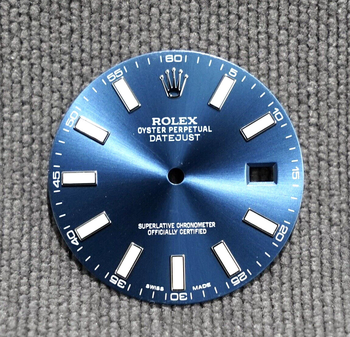 Authentic Rolex Date Just II Blue Stick Dial Date Window 41mm 116334-116300