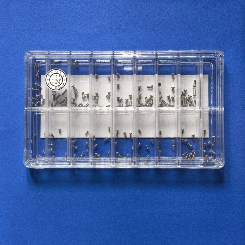 Watchmakers Mini Screw Assortment with Sorted Case 1.8H1.0X2.5 1.8H1.0X2.7