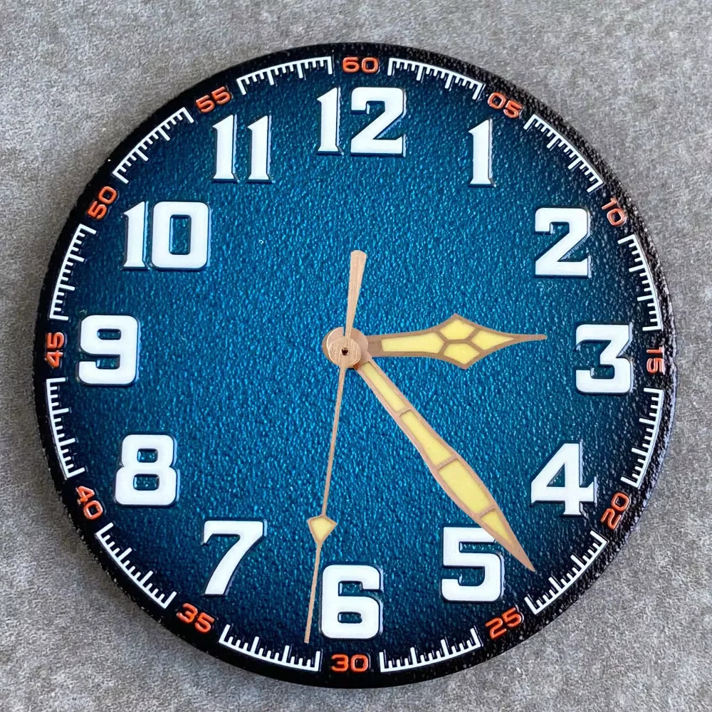 Tandorio 40.5mm Matte Watch Dial Replacement Parts Fit NH35 NH36 ETA2824 PT5000
