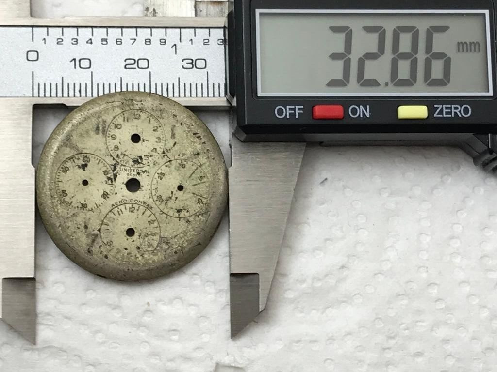 Original Vintage Universal Genève Aero-Compax Dial