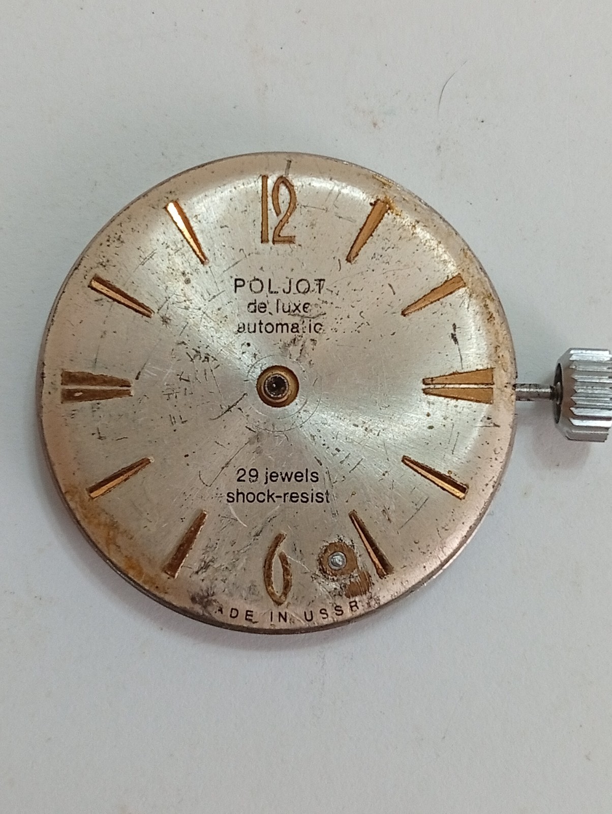 Vintage Soviet USSR Watch Movement Poljot De Luxe Automatic 29 J. 2615 For parts