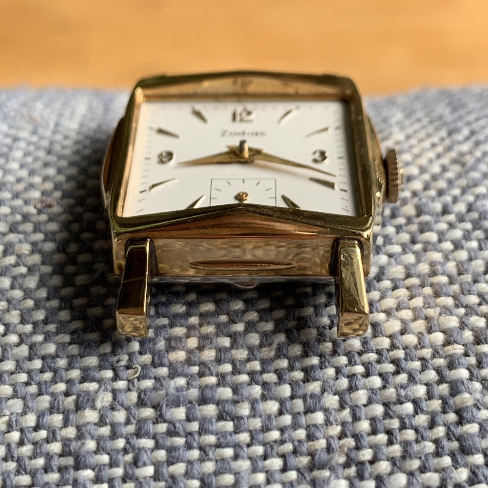 Vintage NOS Zodiac Salesman Sample Art Deco #2 Watch 10K Rolled Gold Plate PARTS