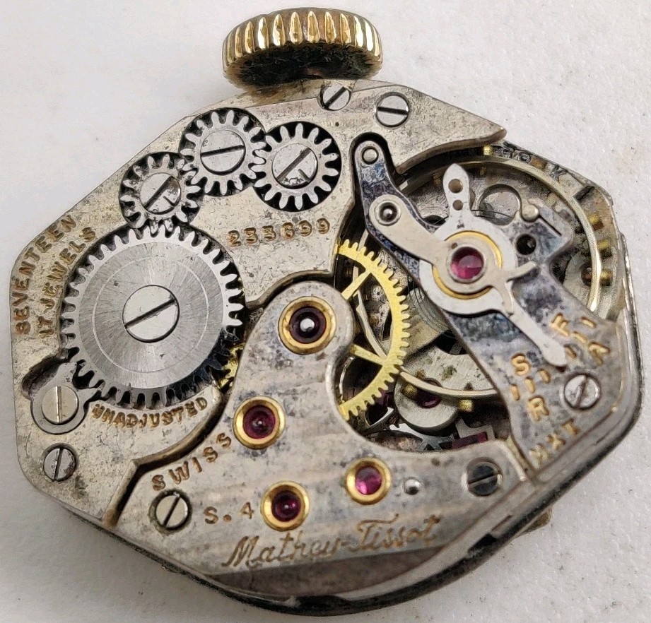 Vintage Mathey-Tissot Cyma Cal. 384K 17 jewel watch movement Running