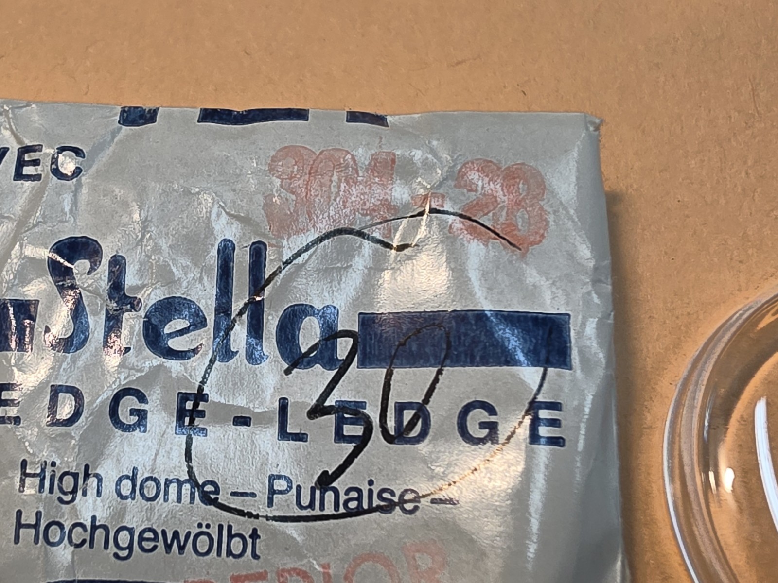 Vintage NOS Stella Wedge-Ledge WEC 304-28 High Dome Wristwatch Crystal