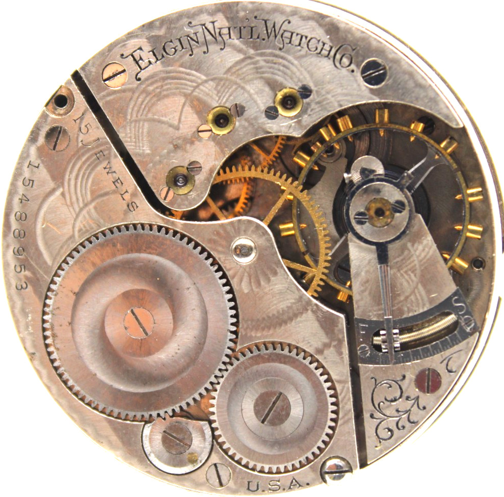 1911 ELGIN POCKET WATCH MOVEMENT 15488953 GRADE: 313 16s 15j (JP)