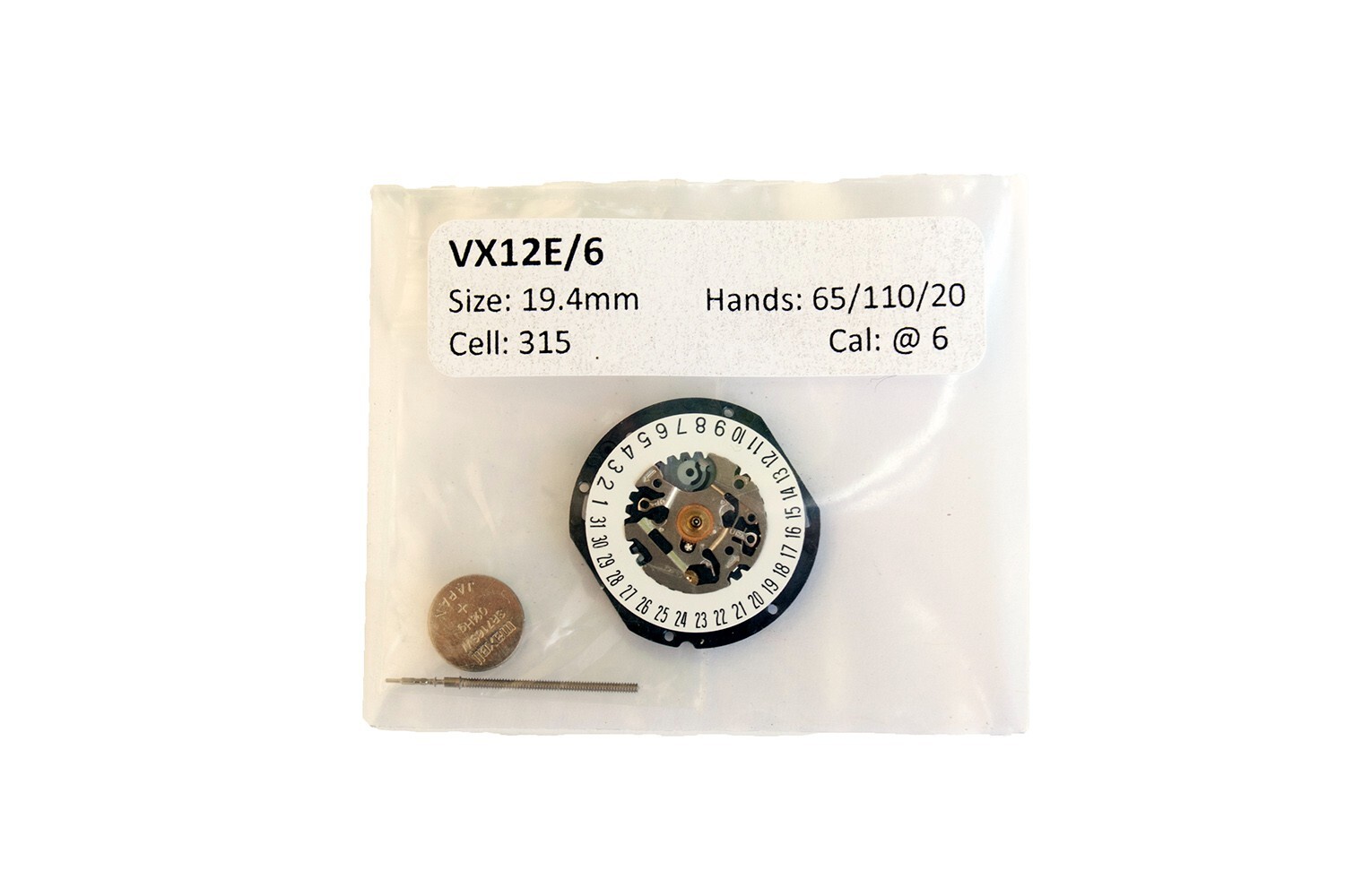 Hattori VX12E Watch Movement Date @ 6 O’Clock