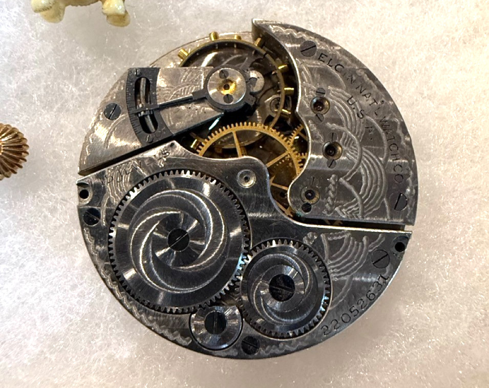 1919 Elgin National Watch Co 15 Jewel Pocket Watch Movement Serial 22052631