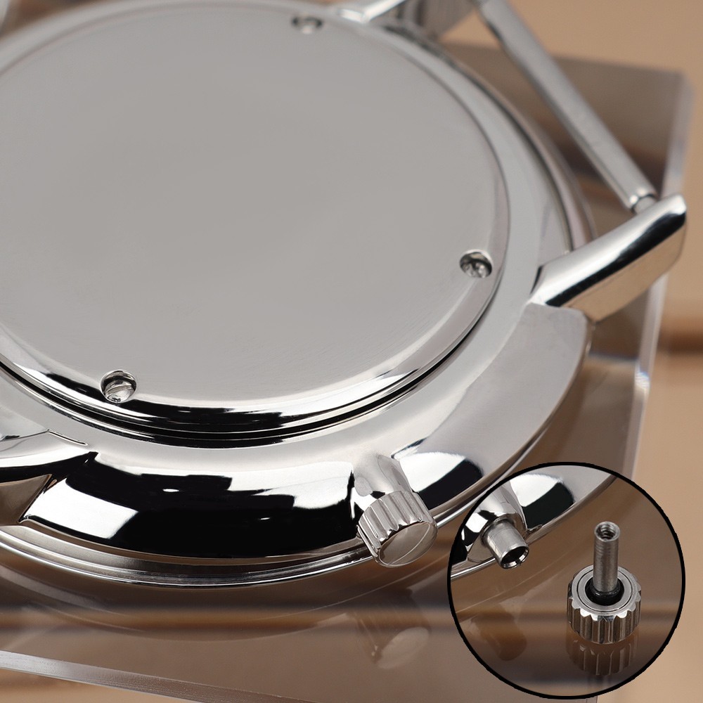 40mm Ultra-Thin Silvery Watch Case 316L Stainless Steel For Miyota GL20 Movement