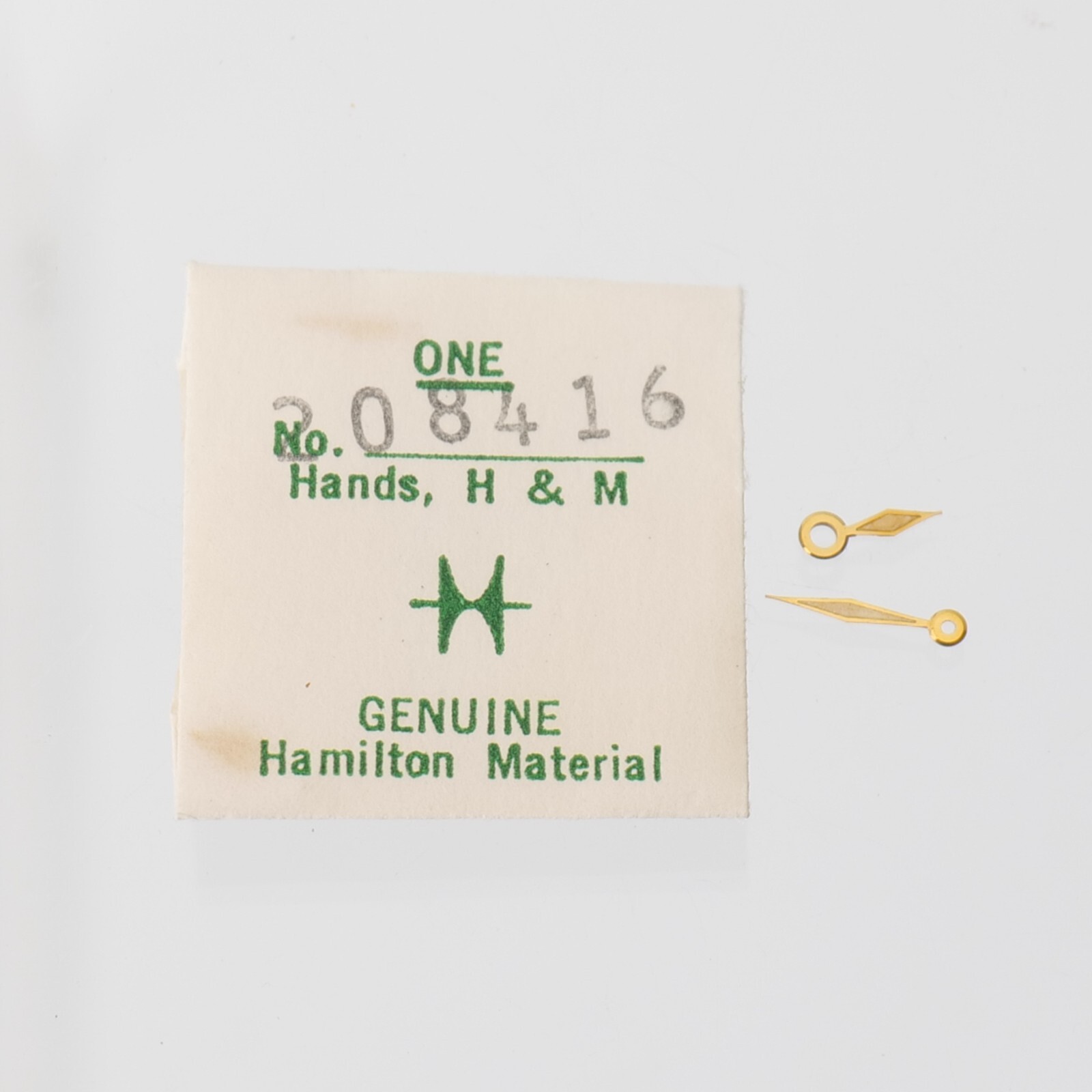 Hamilton Watch Hands No. 208416 Original Pair Hour Minute Watchmaker Parts (H22)