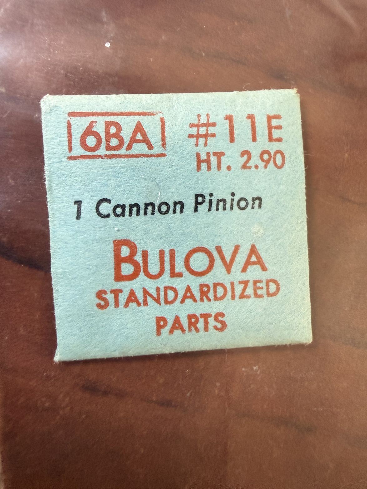 Bulova 6BA Cannon Pinion #11E NOS Genuine Vintage Watch Part New Old Stock