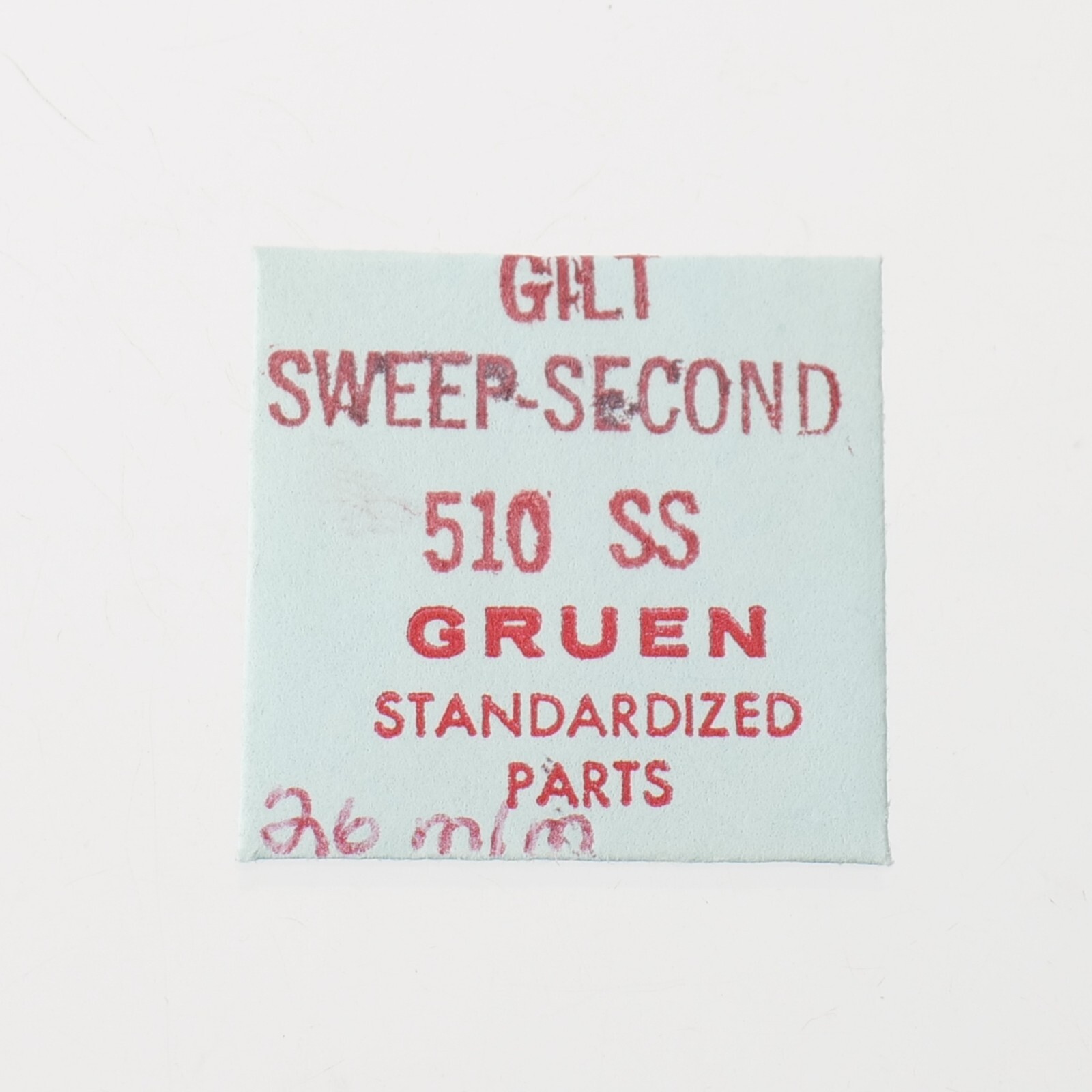 NOS Gruen 510SS Gilt Seconds Watch 26mm Hand M322 Watchmakers (C6D13)
