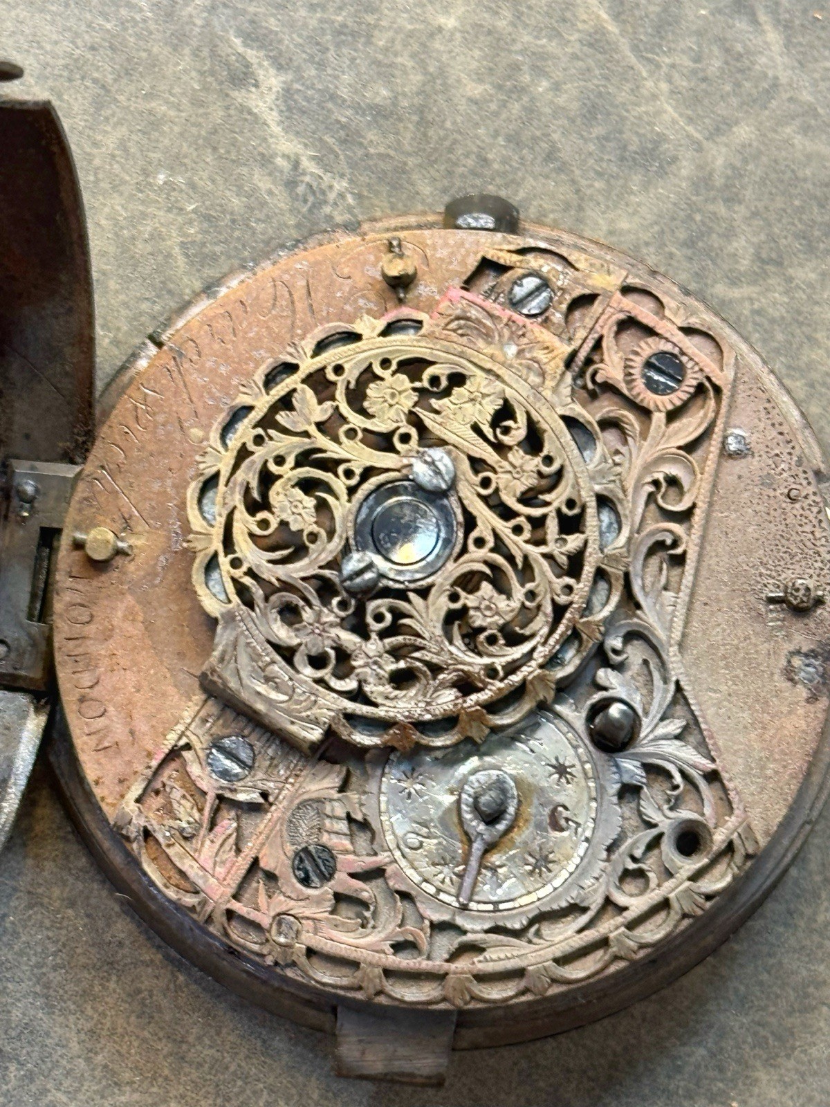 Antique Markwick London Verge Fusee Pocket Watch Movement & Dial Repair