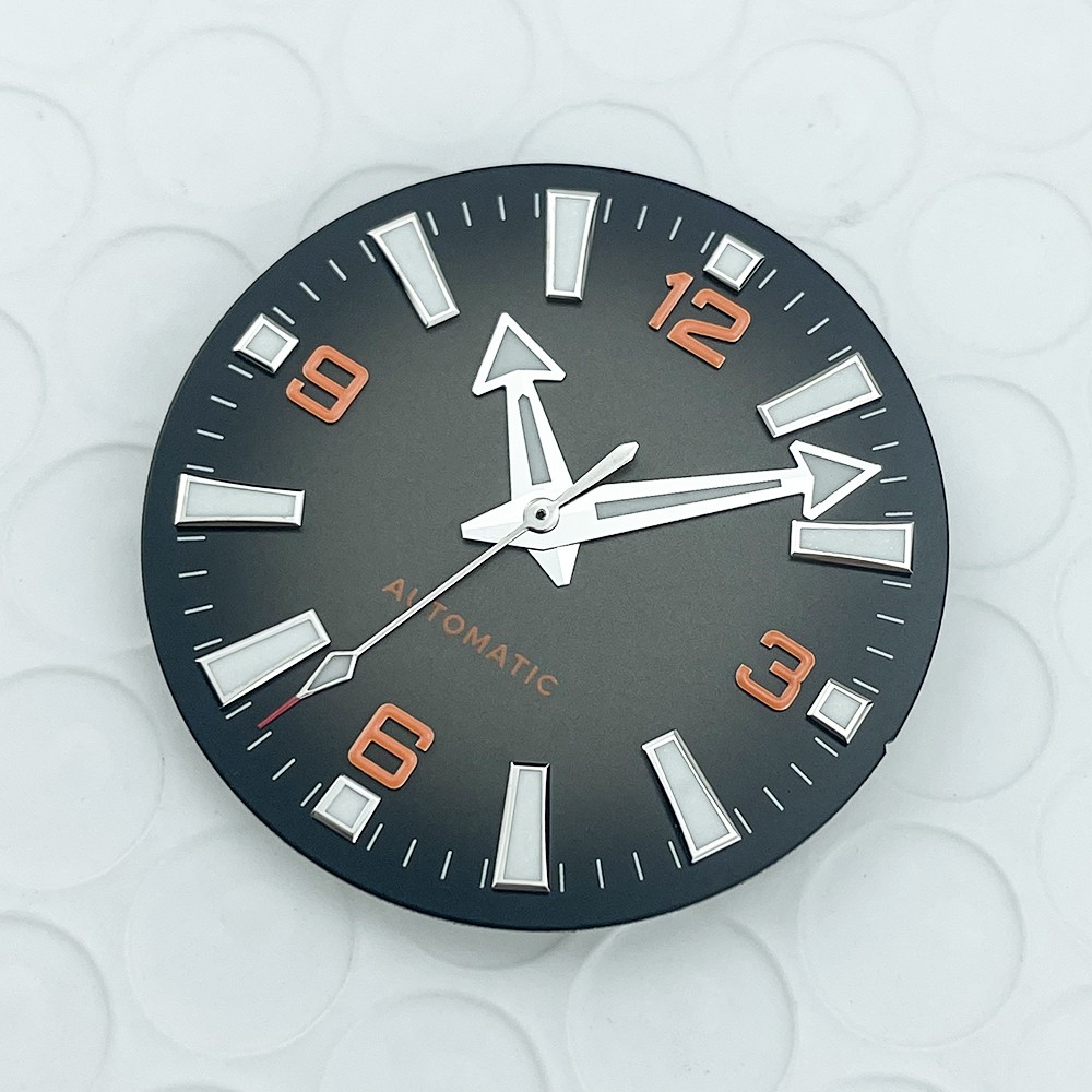 33mm Orange Gradient Dial for NH38A with BGW9 Lume and No Date Window Hands