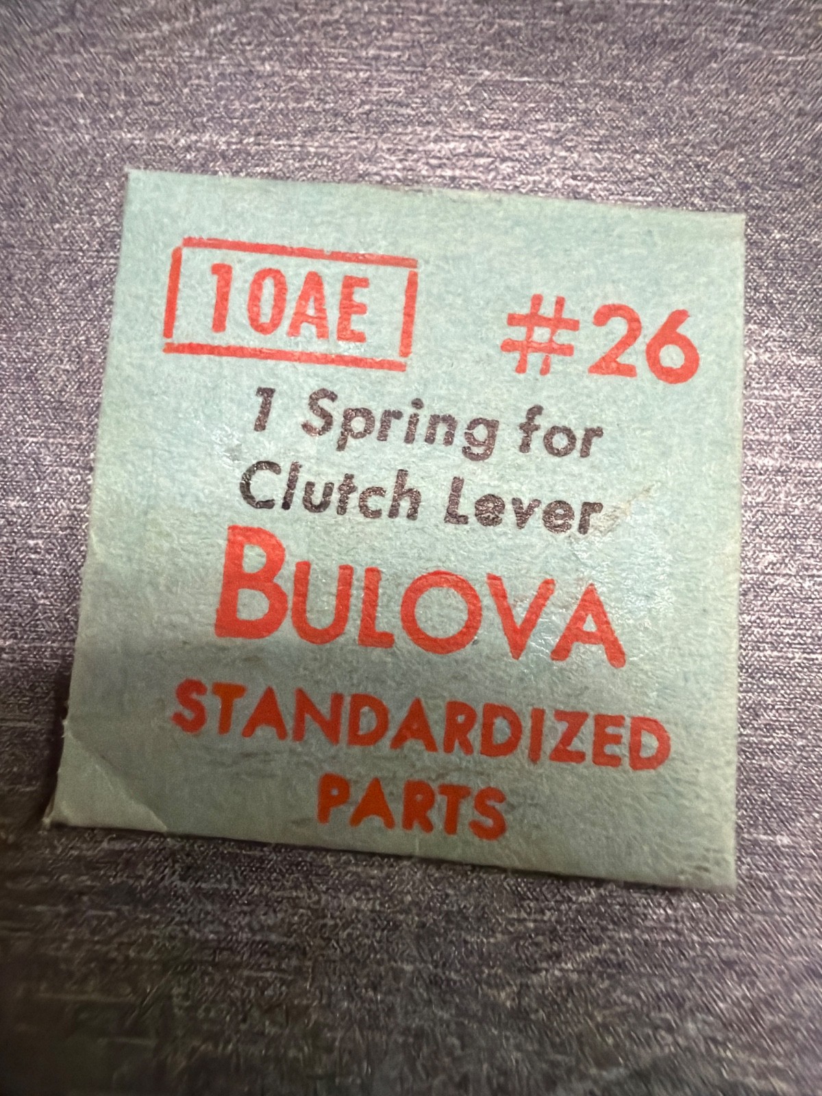 Bulova Watch Part #26 – Clutch Lever Spring – NOS – Various Calibers