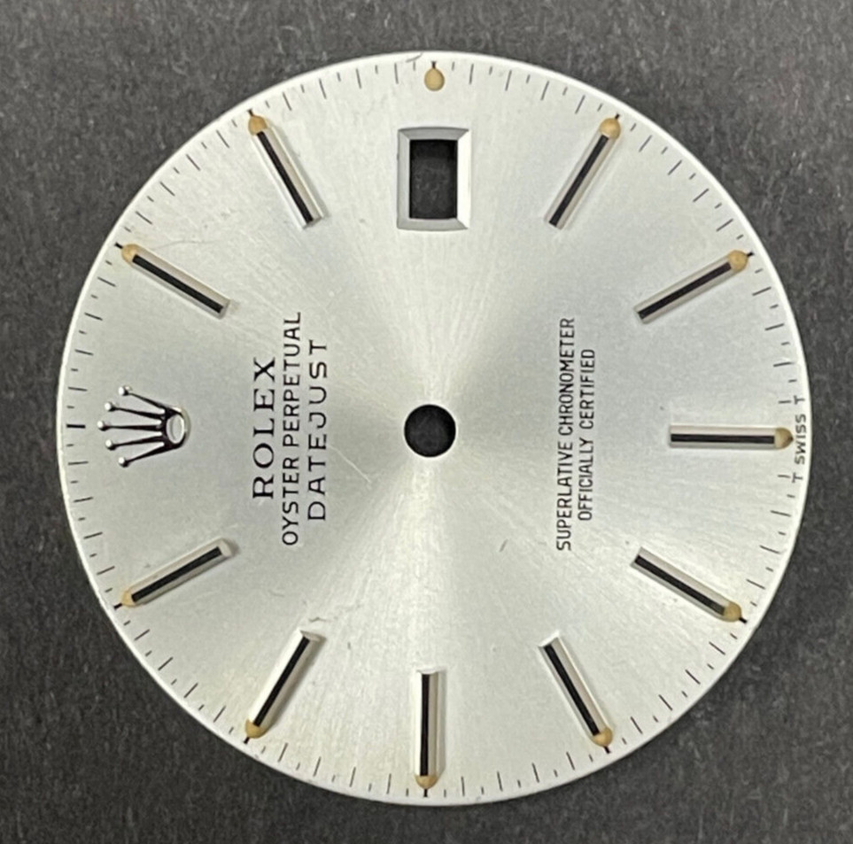 Vintage Rolex Oyster Perpertual Datejust Watch Dial For 36mm Case 16014 16030