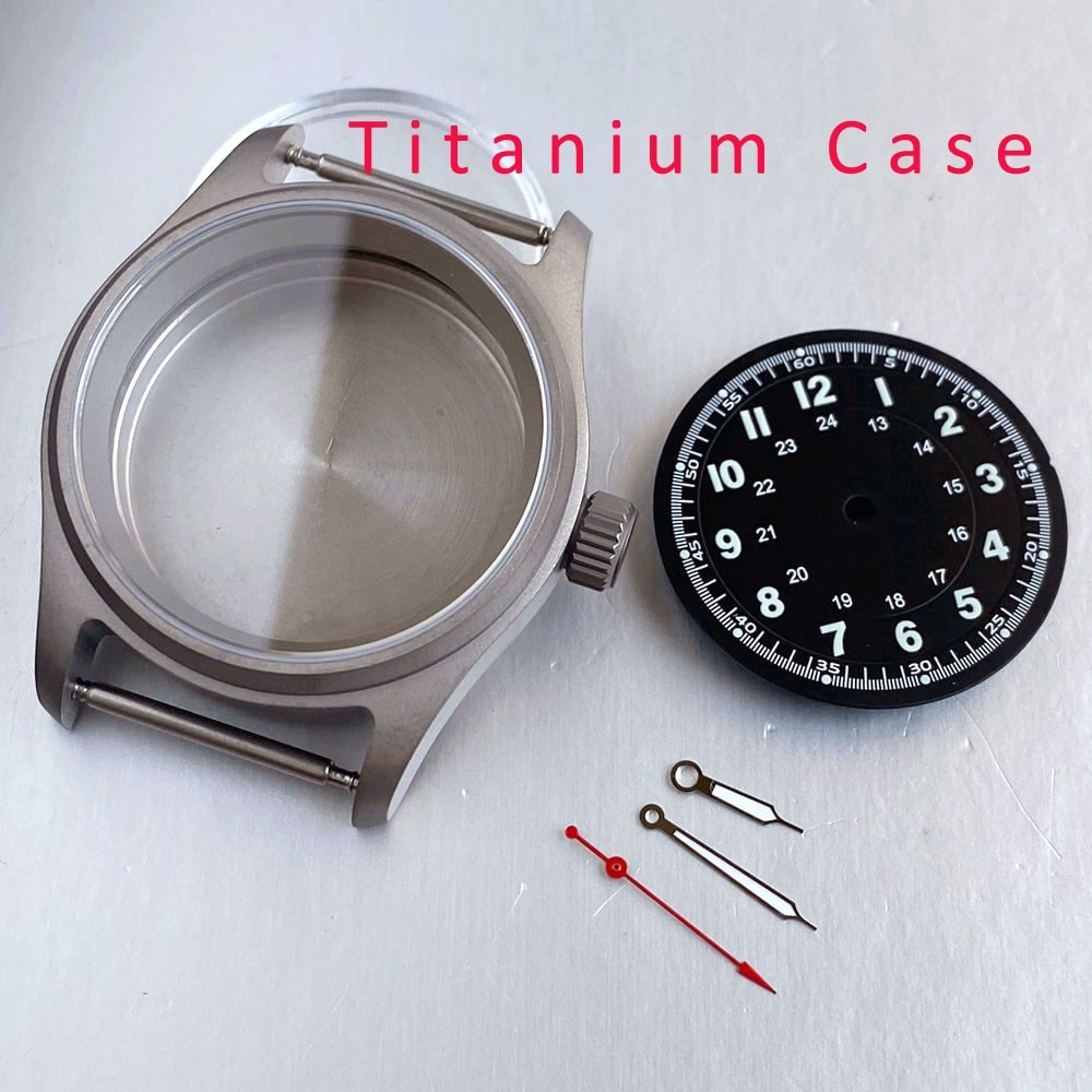 36mm Titanium Watch Case Prevent Allergy Sapphire Glass Fit NH35 8215 2836 2824