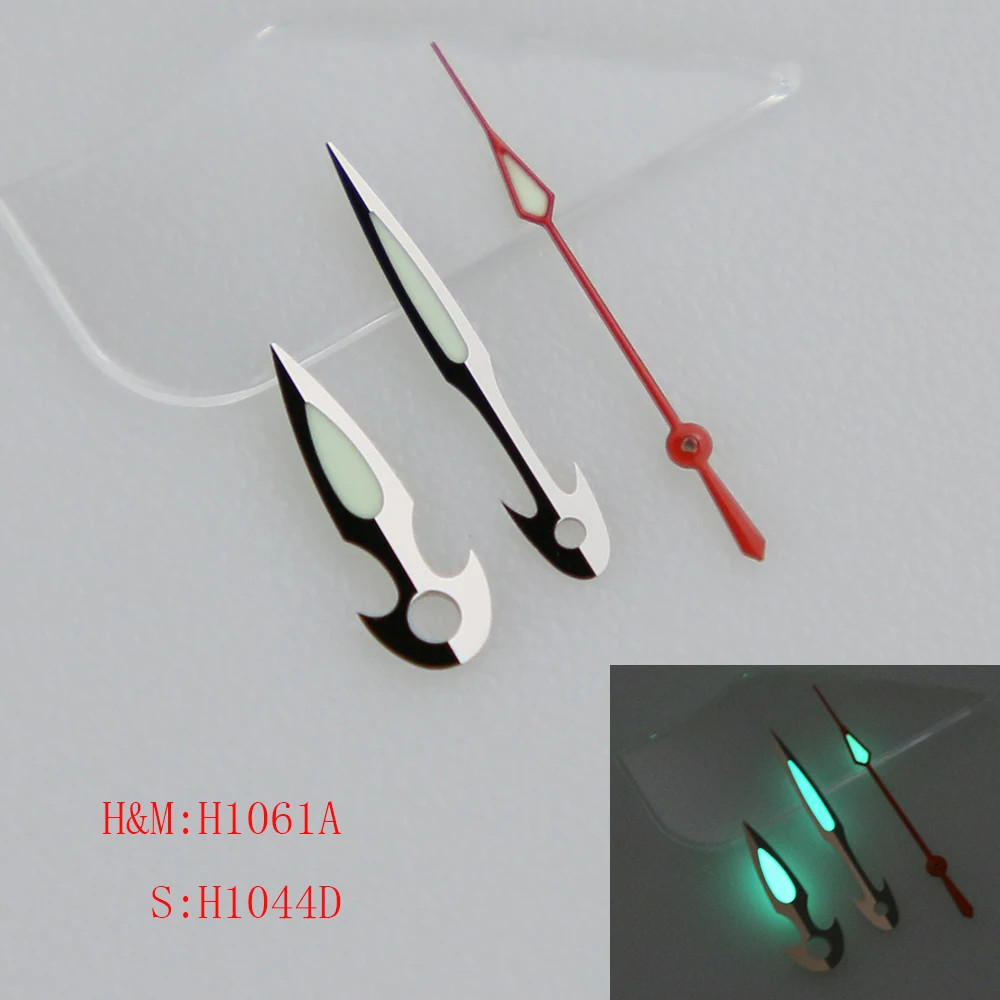 Watch Hands C3 Luminous 1061 Fish For NH34 NH35 NH36 NH38 Set Mod Part Accessory