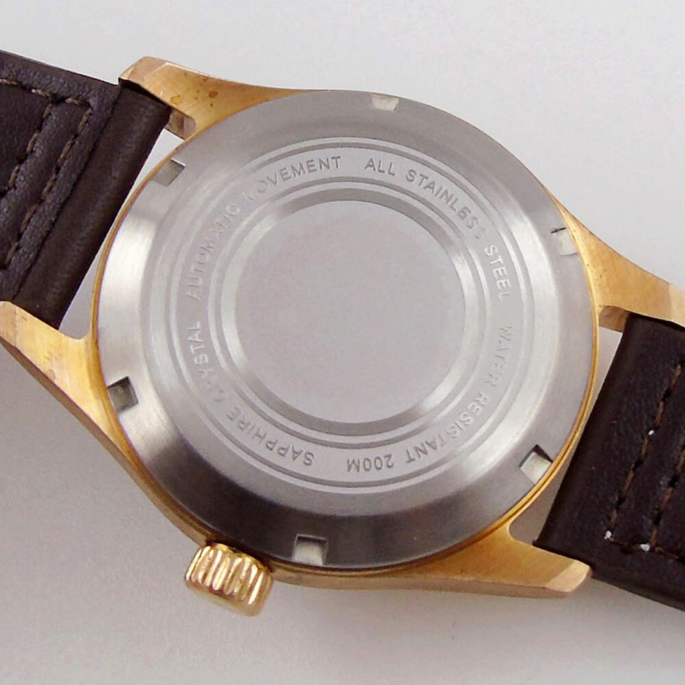 20ATM Solid Bronze Diver Watch Case 39mm Fit NH35 Sapphire Crystal Dial+Hands