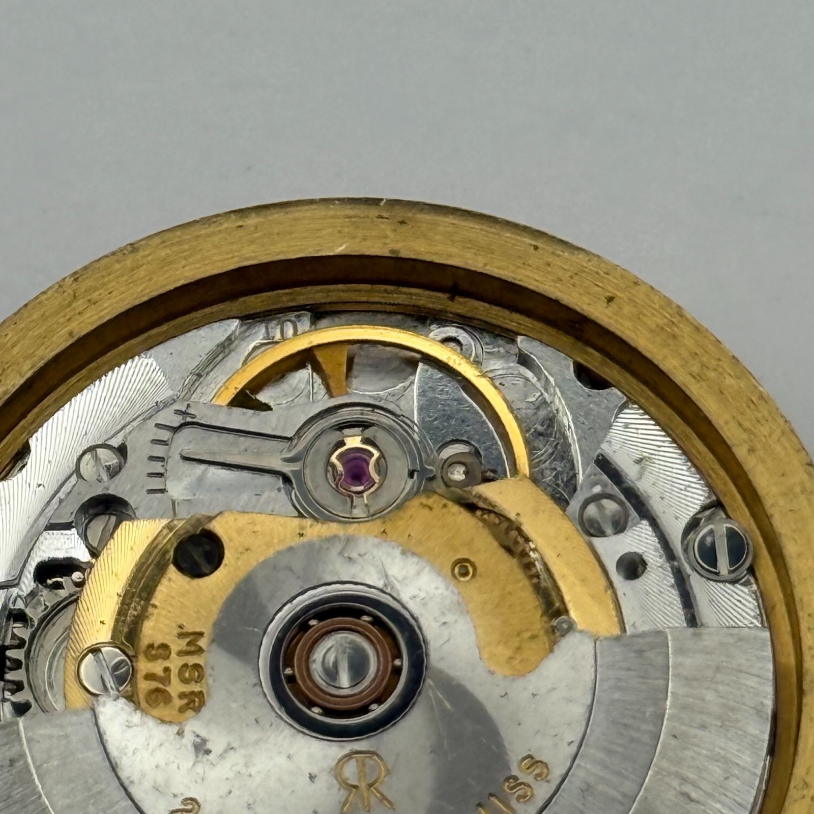 MSR S76-28 Watch Movement Garrard Date Automatic Vintage Parts Repair 30.6mm